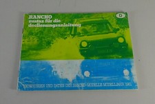 Zusatz-Betriebsanleitung / Handbuch Talbot Matra Rancho ab Modelljahr 1981