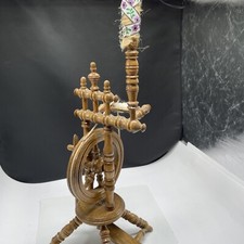 Spinnrad, Stabile Fertigung, Mit Fußpedal Zur Dekoration 55 Cm Hoch RegL3/d