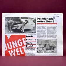 Junge Welt vom 18. Mai 1990 DDR Wende 35. Geburtstag Hochzeit Geschenk