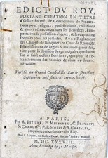 EDIKT des Königs Kontrolleure und Bankiers Missbrauch Verwaltung großer Vermögen 1638