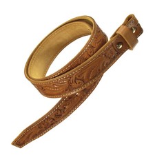 Leder-Gürtel fürs Buckle, geprägt, punziert, Echtleder, Rindsleder, High End !