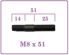 8 Stück Stiftschraube
