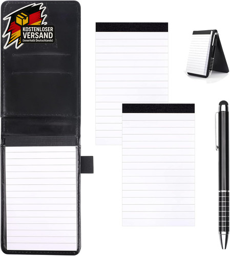 Mini notizbuch mit - notizbuch, stift