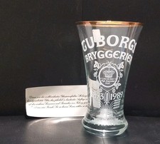Limitiertes Tuborg Holmegaard Beer Bierglas mit Goldrand 1873 - 1989