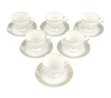 6x Kaffee Tasse Untertasse