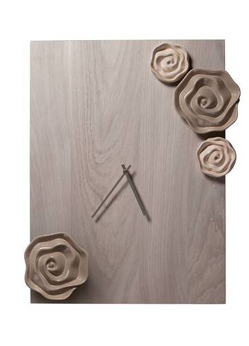 Rechteckige wanduhr aus holz - rechteckige, h