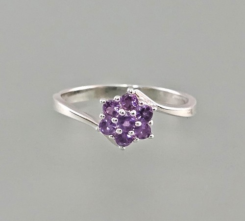 Amethyst ring blume 925er - amethyst-ring,