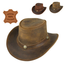 Vintage Leder Cowboyhut
