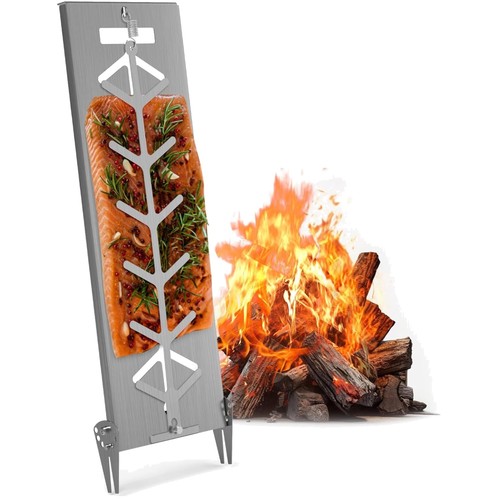 Flammlachsbrett edelstahl 18cm - flammlachsbrett,