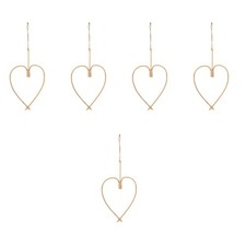  5pcs Rattan Herzen Wand Skulptur Eisen Wanddekoration Rattan Herzen