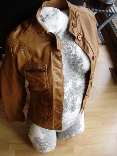 Leder imitat jacke cognac - jacke,