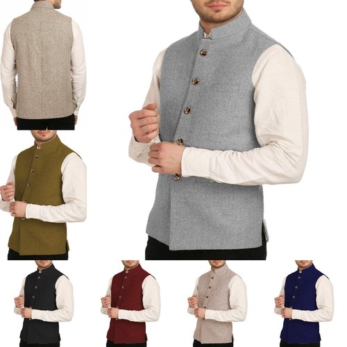 Herren tweed weste stehkragen - tweed,