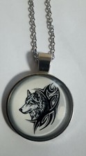 Halskette Necklace Wolf Wölfe  Indianer Anhänger 209