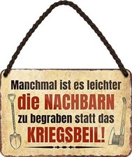 Blechschilder lustiger Spruch