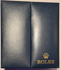 Rolex Uhren Box blau Gold