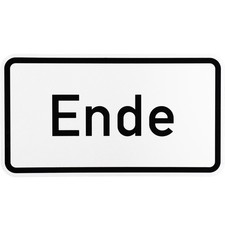 ORIGINAL Verkehrszeichen 1012-31 " Ende " Strassen-schild 1012 RA1 231 x 420 mm