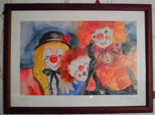 Gerahmtes clownbild 5x56 5 - clownbild, 76,5x56,5