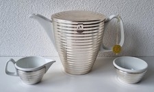 Tolle WMF Warmhaltekanne m. Milch & Zucker  Bauhaus Design um 1950 - Bienenwabe