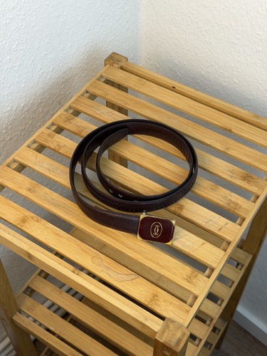 Cartier burgundy leather - cartier, belt