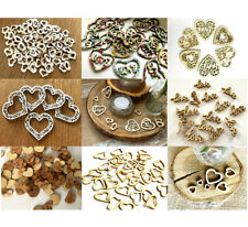 Holz Herzen love Streudeko Tischdeko Basteln DIY Hochzeitsdeko Valentinstag