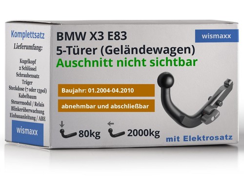 Anhängerkupplung für bmw - anhÄngerkupplung, x3