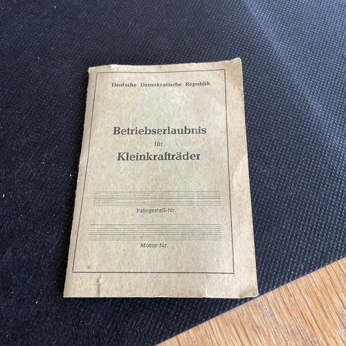 Simson ddr betriebserlaubnis - ddr,