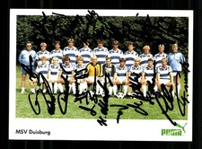 Original Mannschaftskarte MSV
