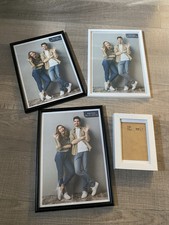 Bilderrahmen-Set 2x schwarz 1x weiß 1x IKEA RIBBA weiß, gebraucht 