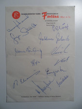 Fortuna Düsseldorf  60er Jahre original signiert  Briefkopf  Mannschaft  (25)
