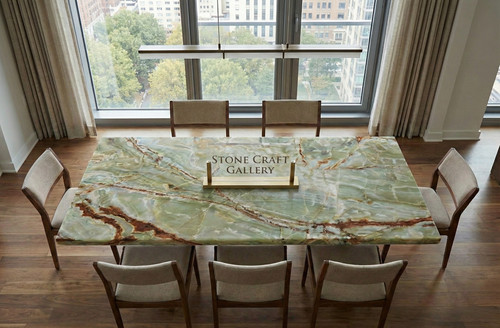 Luxus grün onyx esstisch - grün,