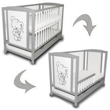 Babybett gitterbett 2in1 - gitterbett,