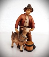 Ziegen Hirte  mit Ziege  aus