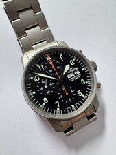 Fortis Chronograph Automatik Uhr Valjoux 7750 Edelstahl Papiere Ref 597.10.141