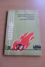 DDR Lehrheft Brandschutz Trocknen Lagern Getreide Petkus Trockner Selbstentzündu