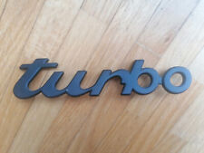 Porsche Turbo, Schriftzug Emblem, Metall, schwarz