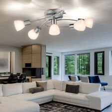 Deckenlampe Deckenleuchte Esszimmerleuchte Glas 5 Flammig Küchenlampe L 61 cm