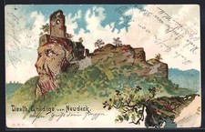 Lithographie Die alte Gnädige von Neudeck, Berggesichter 1900 