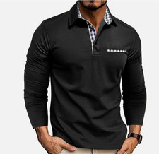 Herren Langarmshirt Poloshirt
