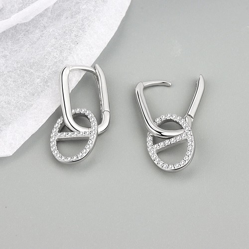 Echt 925 silber kreolen klapp - 925,