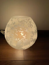 IKEA Lampe groß KNUBBIG GLAS Tischleuchte Blumen Höhe 21cm Kirschblüten Vintage