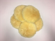 7,38€/st Polierpad 210 mm 5 Stück echtes Lammfell , mit Klett , Polierfell