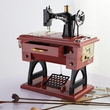 Nähmaschine Spieluhr Vintage Spielspielzeug Antik Aufziehbar