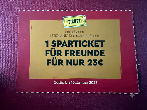 Legoland spar ticket für - spar-ticket,
