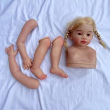 30" Painted Reborn Doll Kit Handmade Reborn Toddler with Veins Yellow Hair Gifts