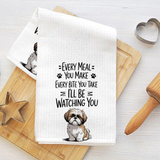 Shih Tzu Küchentücher Weiche Absorbierende Hundemotiv Waffel Geschirrtücher