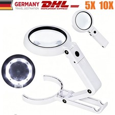 5X 10X Lupe mit 8 LED Licht