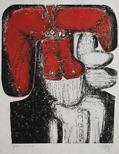 Gerd Winner Abstrakt Frauenakt signiert Prägedruck Aquatinta 1967 e.a.