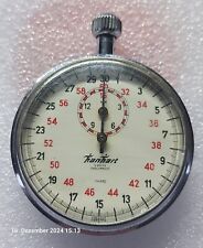 Hanhart Stoppuhr Kronenstopper mechanisch 3 Jewels 1/10 Sek. verchromt