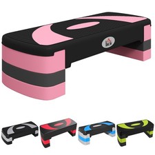 Steppbrett Aerobic-Stepper höhenverstellbar mit 3 Stufen für Zuhause bis 150 kg