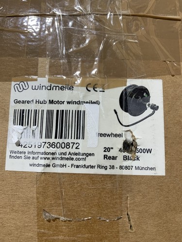Windmeile bike nabenmotor - windmeile, e-bike